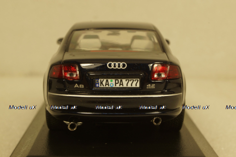 Audi A8 D3, Facelift 2005, dark blue, 400011802, Minichamps 1:43