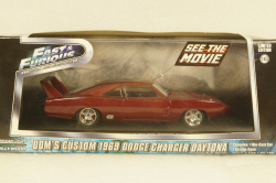 Dodge charger daytona 1969, Dom's custom, bordo, 86221, GreenLight 1:43