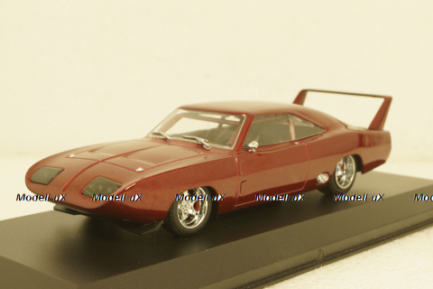 Dodge charger daytona 1969, Dom's custom, bordo, 86221, GreenLight 1:43