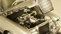 Mercedes 280SE (W108) Cabriolet 1969 Silver, 183761, Norev 1:18