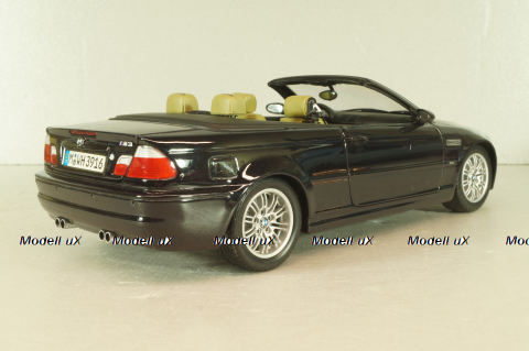 BMW M3 Cabriolet (E46) 2001, black, Kyosho 1:18