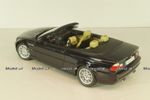 BMW M3 Cabriolet (E46) 2001, black, Kyosho 1:18