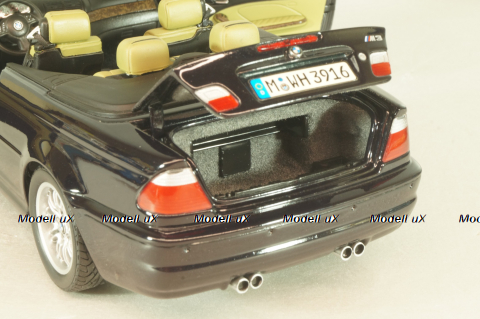 BMW M3 Cabriolet (E46) 2001, black, Kyosho 1:18