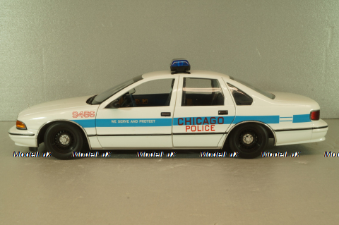 Chevrolet Caprice Police Chicago 1993, white, UT Models 1:18