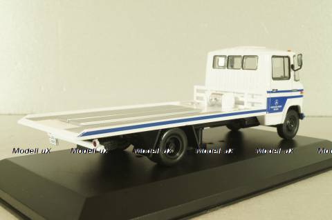 Mercedes L 608 D (W309) tow truck 1980, white/blue, MBOMS076, Altaya, Mercedes-Benz Offizielle Modell Sammlung #76, 1:43