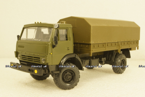 Камаз-4326, 4х4 поворотный мост хаки, Элекон 1:43