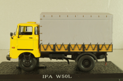IFA W50L truck 1965, yellow/grey, 7167101, Atlas 1:43