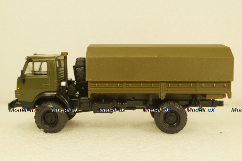 Камаз-4326, 4х4 поворотный мост хаки, Элекон 1:43