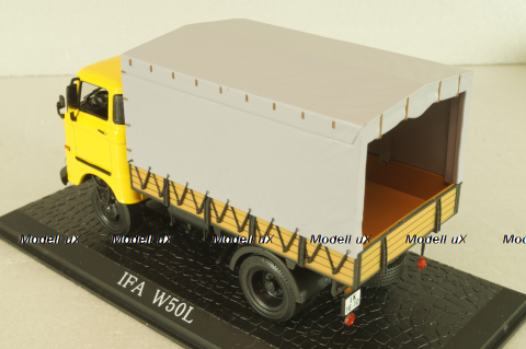 IFA W50L truck 1965, yellow/grey, 7167101, Atlas 1:43