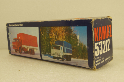 Камаз-53212 бортовой, на резине красный/серый, Арек 1:43