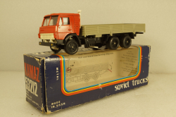 Камаз-53212 бортовой, на резине красный/серый, Арек 1:43