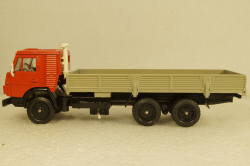 Камаз-53212 бортовой, на резине красный/серый, Арек 1:43