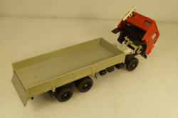 Камаз-53212 бортовой, на резине красный/серый, Арек 1:43