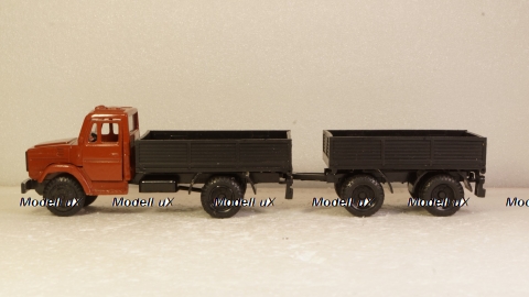 Зил-4331 бортовой с прицепом красный/черный, з-д Вега 1:43