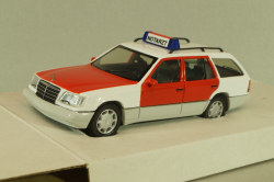 Mercedes-Benz E 320 (S124) T-Modell Notarzt 1987, white/red, 70218, Herpa 1:43