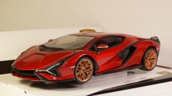 LAMBORGHINI SIAN FKP 37 HYBRID 2020 red, Burago 1:18