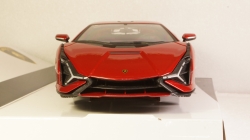 LAMBORGHINI SIAN FKP 37 HYBRID 2020 red, Burago 1:18