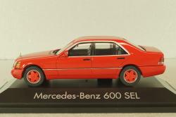Mercedes-Benz 600 SEL (W140) 1991, red, 070041, Herpa 1:43