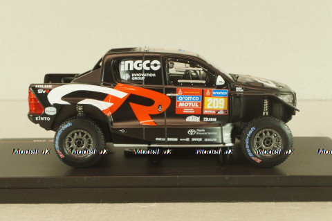 Toyota GR DKR Hilux EVO T1U #209 Dakar 2024, G.Villiers/D.Murphy, black, RAM930, IXO 1:43