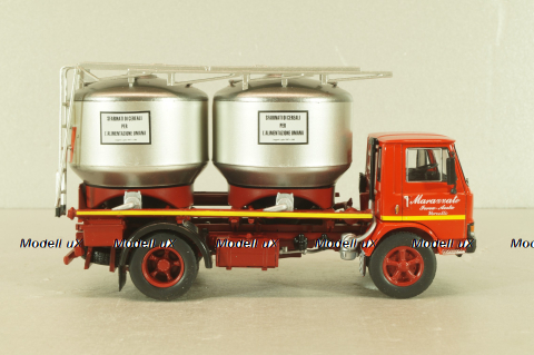 OM N100 truck 1972, red/silver, CAMD083, Camion D'epoca #83, Deagostini 1:43