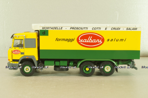 Iveco 190.48 Turbostar "Salbani" truck 1989, yellow/green, CAMD081, Camion D'epoca #81, Deagostini 1:43