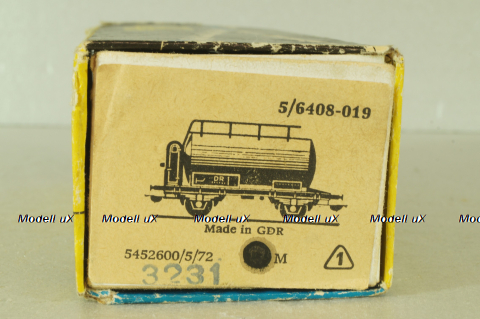 Вагон-цистерна, 2-х осный, DR, #52-02-29, silver, 5/6408-019, Piko 1:87 HO