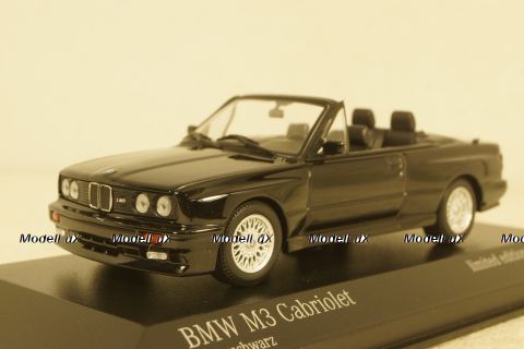 BMW M3 E30 Cabrio 1988, blackmetallic, 940020334, Maxichamps 1:43