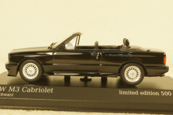 BMW M3 E30 Cabrio 1988, blackmetallic, 940020334, Maxichamps 1:43