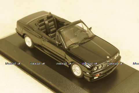 BMW M3 E30 Cabrio 1988, blackmetallic, 940020334, Maxichamps 1:43