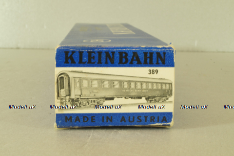 Вагон пассажирский 1-2 класс, 4-х осный 1-2-st classe, DB, blue/silver, 389, Kleinbahn 1:87 HO