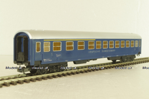 Вагон пассажирский 1-2 класс, 4-х осный 1-2-st classe, DB, blue/silver, 389, Kleinbahn 1:87 HO