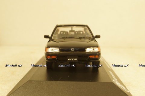 Honda Civic 1987 black, T9P-10004, Triple 9 1:43