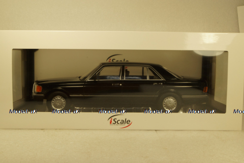 Mercedes 560 SEL S-Klass (W126) 1985 черный, iScale 1:18