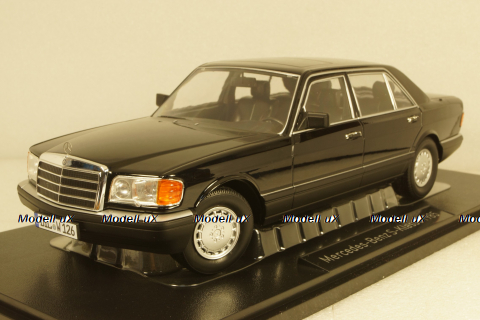 Mercedes 560 SEL S-Klass (W126) 1985 черный, iScale 1:18