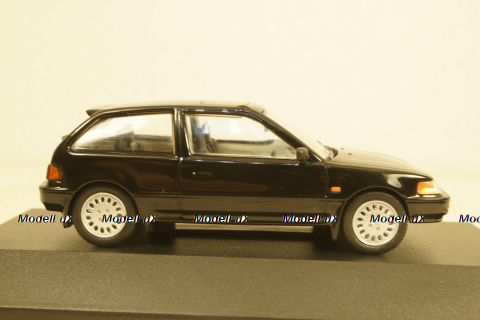 Honda Civic 1987 black, T9P-10004, Triple 9 1:43
