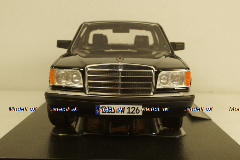 Mercedes 560 SEL S-Klass (W126) 1985 черный, iScale 1:18