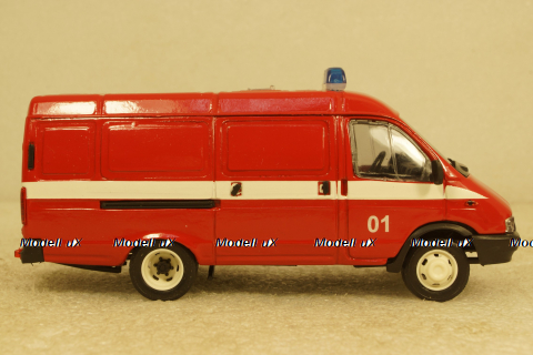 Газ-3221, Газель, пожарная 01,Агат 1:43