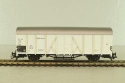 Вагон рефрижератор для морской рыбы, крытый грузовой (холодильник), 2-х осный DB, белый, HO, 46235, Roco 1:87