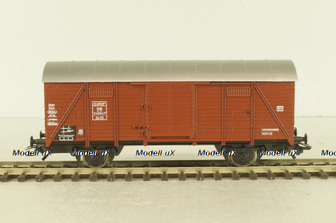 Вагон грузовой, крытый, 2-х осный DB, коричневый, HO, 46042, Roco 1:87