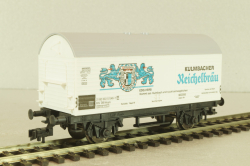 Вагон грузовой, закрытый beer "Kulmbacher Reichelbräu" 2-х осный DB, эпоха III, белый, HO, 5046, Fleischmann H0 1:87