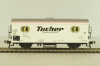 Вагон грузовой, закрытый beer "Tucher", 2--х осный DB, эпоха III, белый, HO, 5026, Fleischmann H0 1:87