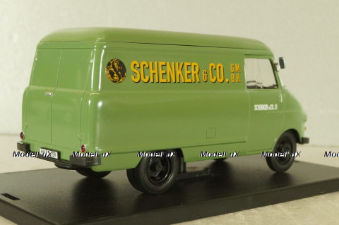 Opel Blitz A delivery van Schenker&Co. 1960, green, Bing 1:43