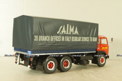 Fiat 683 N "SAiMA" 1966, red/blue, Camion D'epoca #77, 1:43