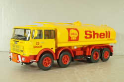 Fiat 691 N fuel tanker "Shell" 1970, yellow/red, Camion D'epoca #73, 1:43