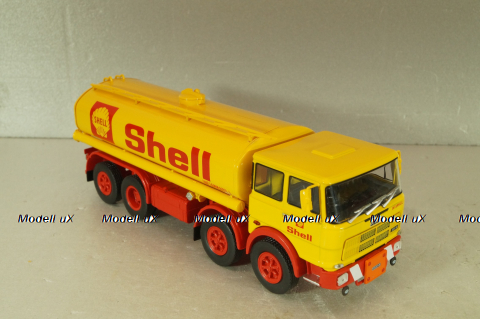 Fiat 691 N fuel tanker "Shell" 1970, yellow/red, Camion D'epoca #73, 1:43