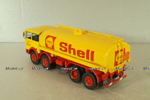 Fiat 691 N fuel tanker "Shell" 1970, yellow/red, Camion D'epoca #73, 1:43