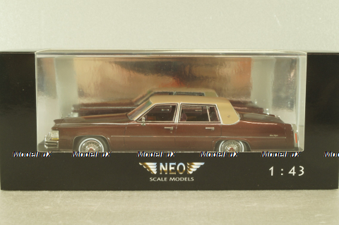 Cadillac Fleetwood Brougham 1991, maroon/beige, 43358, NEO 1:43
