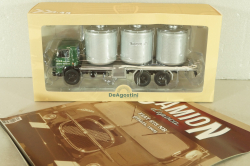 Fiat 673 NR Trasporto Latte 1969, green/silver, Camion D'epoca #73, 1:43