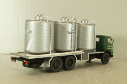 Fiat 673 NR Trasporto Latte 1969, green/silver, Camion D'epoca #73, 1:43