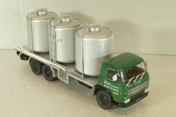 Fiat 673 NR Trasporto Latte 1969, green/silver, Camion D'epoca #73, 1:43